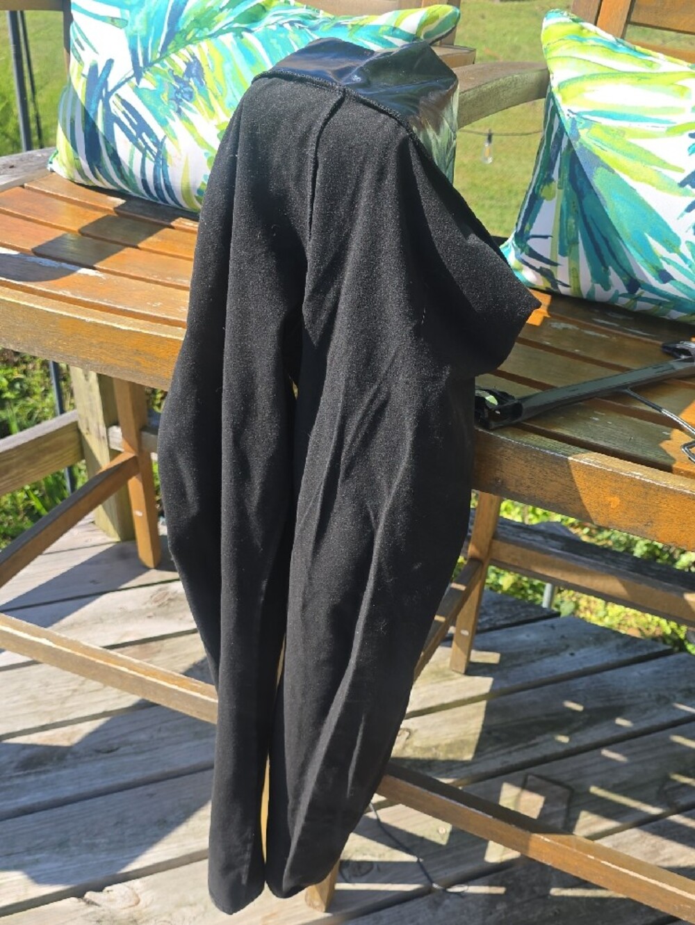 Amazon Black Iridescent Faux Leather Leggings - Picture 5 of 6